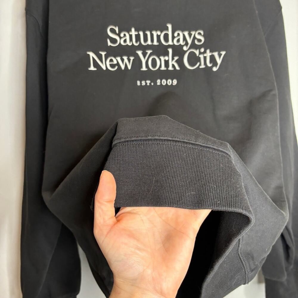 Saturdays NYC Black Bowery Miller Standard Sweatshirt - Picture 4 of 9